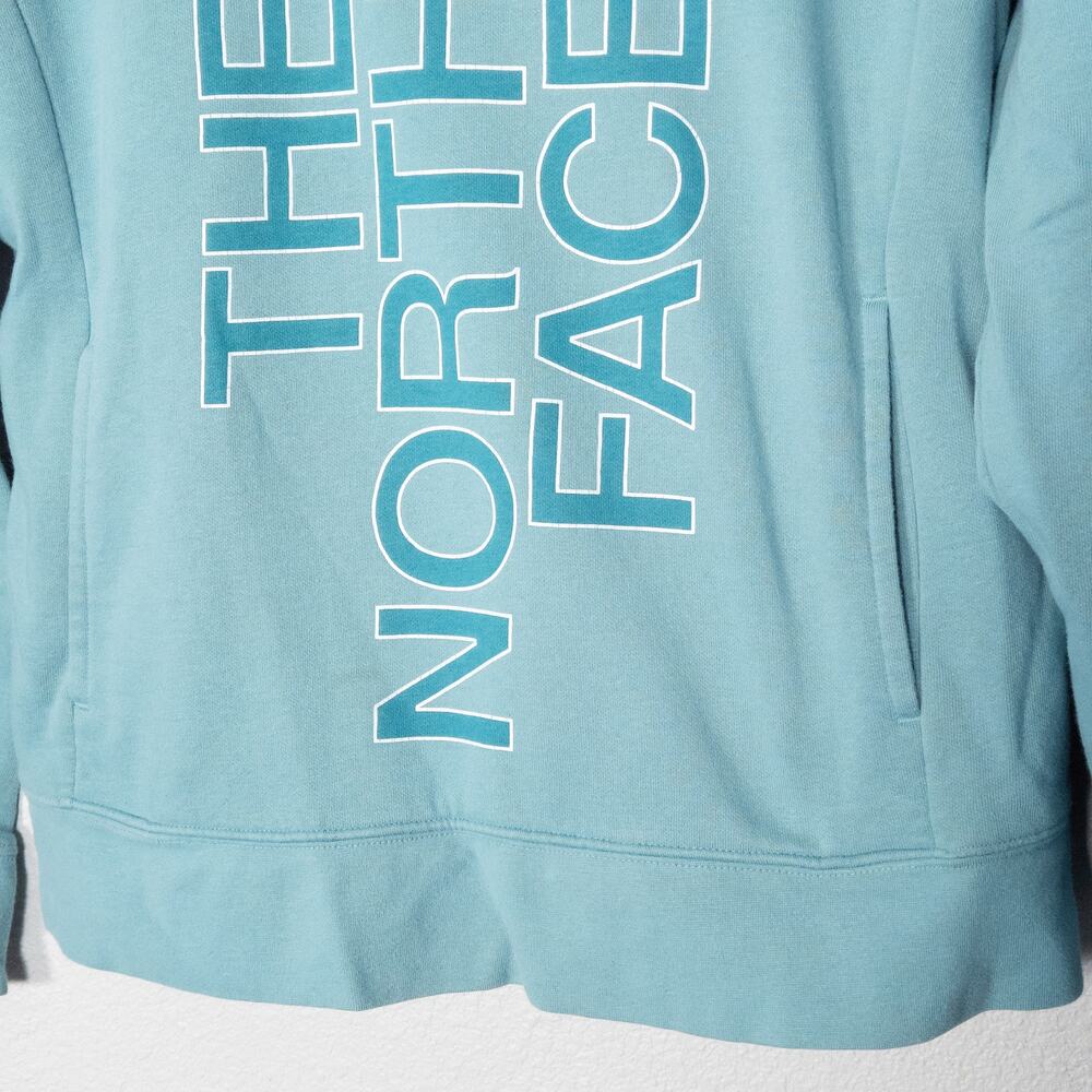 The North Face Pullover Hoodie Ice Blue Logo Size Large Color Pop Athleisure - Picture 5 of 7